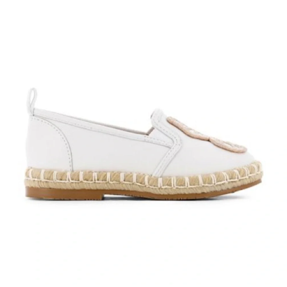 Sophia Webster Embroidered Gold Signature Butterfly Motif Girls Shoes